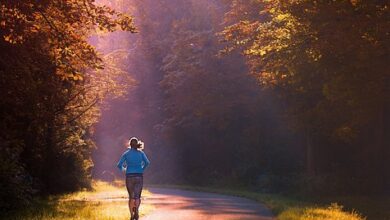 To Run, Woman, Morning, Girl, Walk